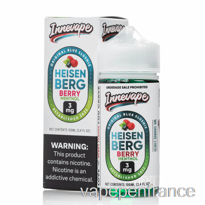 Menthol De Baies D'Heisenberg - Innevape - Stylo Vape 100 Ml 3 Mg